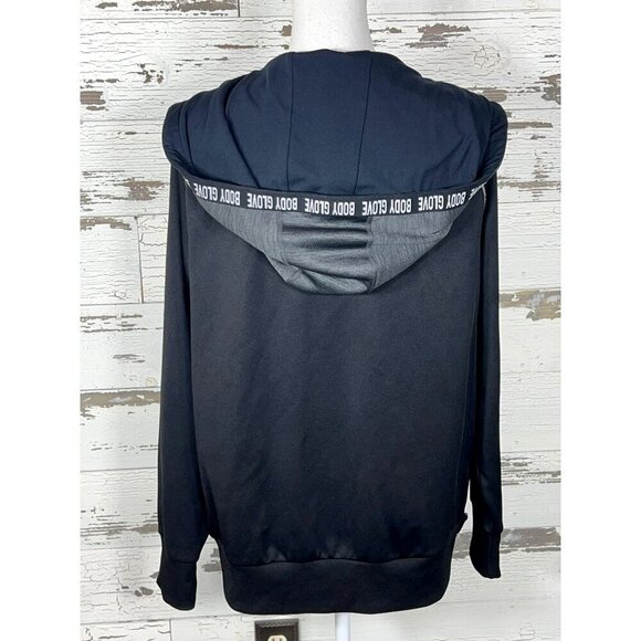 BODY GLOVE Sweater Activewear Men's Full Zip Hoodie Black/Gray Sz L - Picture 3 of 6